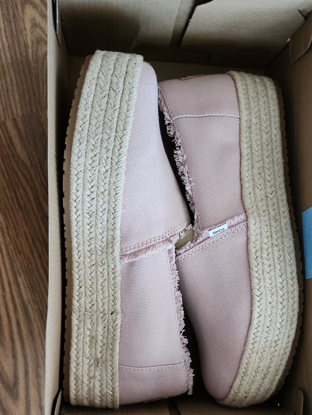Toms Pink Platform Espadrille Slip-On Sneakers